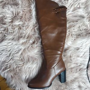 Brown riding boot
